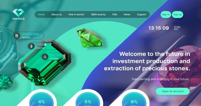 Emerald: обзор качественного хайп проекта, отзывы о emerald-inv.com. Плачу рефбек 12%, страховка 800$ (Прекратил работу)