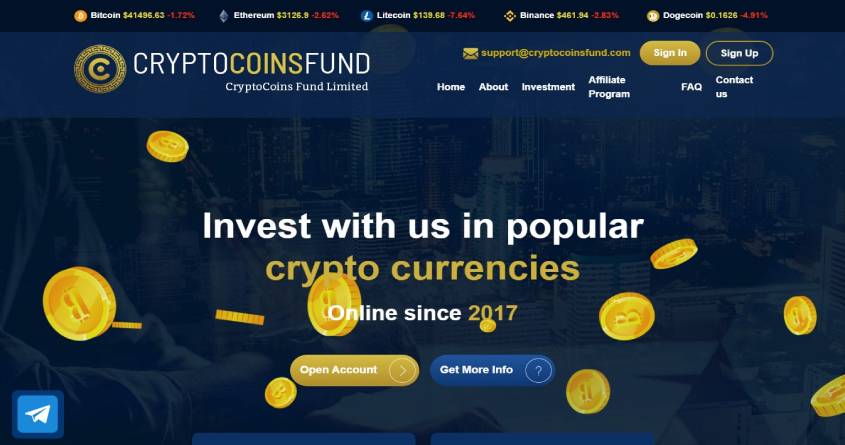 Cryptocoinsfund.net: обзор инвестиционного проекта, отзывы об cryptocoinsfund.net. Плачу рефбек 5%(Прекратил работу)
