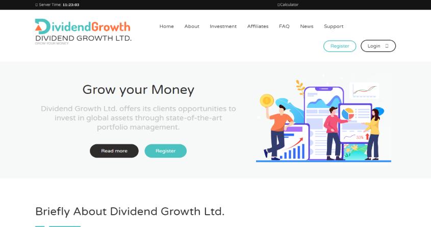 Dividend Growth: обзор хайп проекта, отзывы о dividendgrowth.online. Плачу рефбек 2%