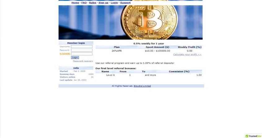Bitcobid: обзор хайп проекта, отзывы о bitcobid.com. Плачу рефбек 1%